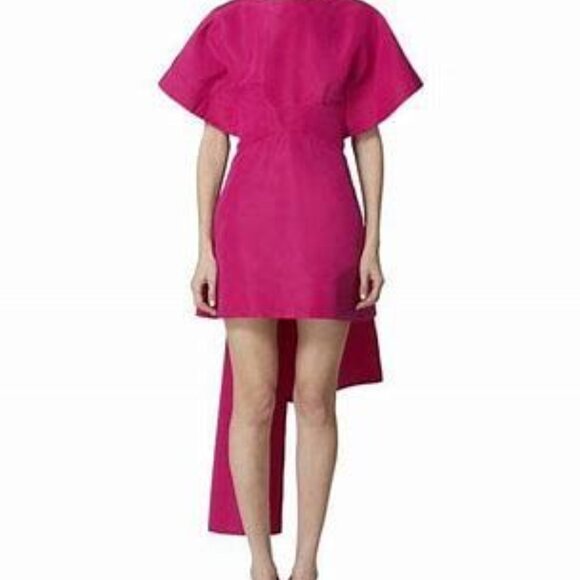 Carolina Herrera Wide Structured Silk A-line Mini Dress NWT Size 2 Retail $2890 - Picture 1 of 12